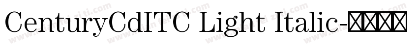 CenturyCdITC Light Italic字体转换